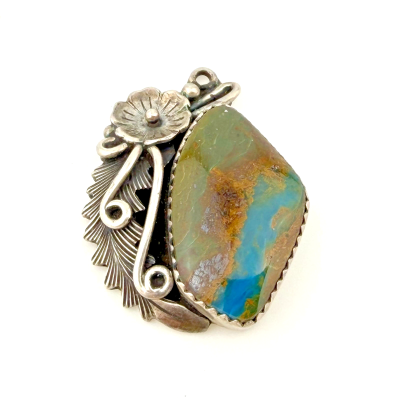 Vintage Navajo Peterson Johnson Sterling Silver Royston Turquoise Pendant Vintage Navajo Peterson Johnson Sterling Silver Royston Turquoise Pendant
