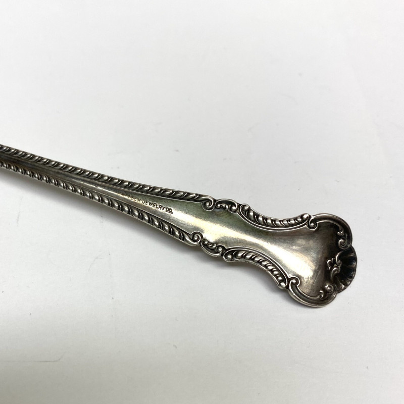 1899 Decorative Slotted Sterling Silver Serving 8 1/2 ''Spoon 1899 Decorative Slotted Sterling Silver Serving 8 1/2 ''Spoon