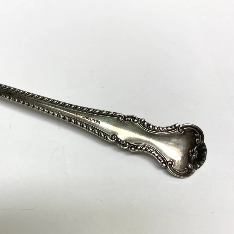 1899 Decorative Slotted Sterling Silver Serving 8 1/2 ''Spoon 