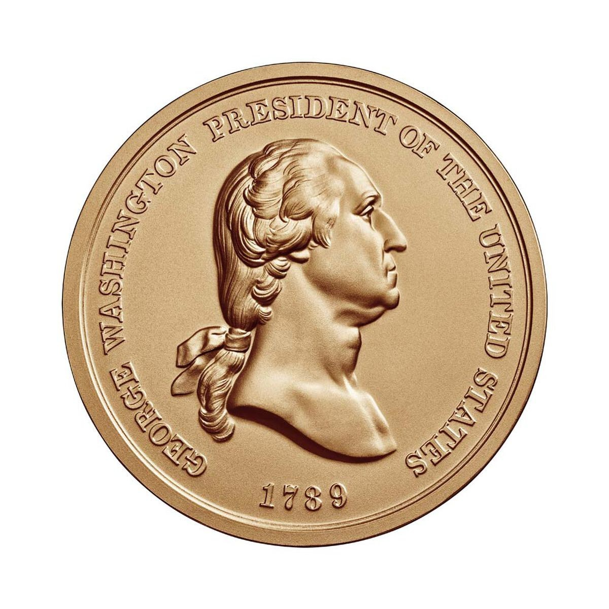 George Washington Peace Friendship US Mint Coin 3" Bronze Medal Token, New #2