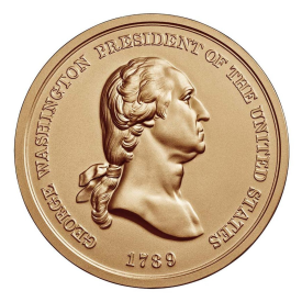 George Washington Peace Friendship US Mint Coin 3" Bronze Medal Token, New #2