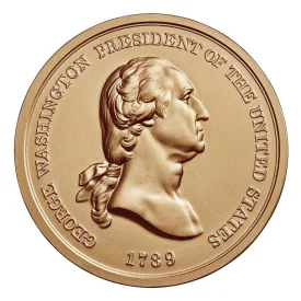 George Washington Peace Friendship US Mint Coin 3" Bronze Medal Token, New #2
