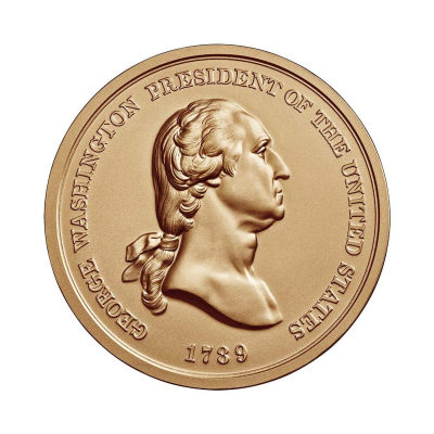 George Washington Peace Friendship US Mint Coin 3" Bronze Medal Token, New #2
