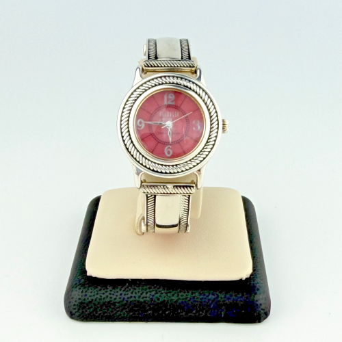 Vintage ECCLISSI Sterling Silver 925 Ladies Bracelet Pink Dial Watch Vintage ECCLISSI Sterling Silver 925 Ladies Bracelet Pink Dial Watch