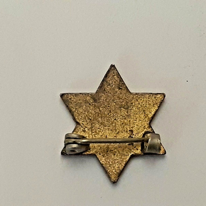 Jewish Star Custom Jewelry With Blue & Silver Plated Enamel Brooch Jewish Star Custom Jewelry With Blue & Silver Plated Enamel Brooch