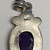 Antique Sterling Silver 925 OVAL SHAPED CENTERED With Amethyst Gemstone PENDANT Antique Sterling Silver 925 OVAL SHAPED CENTERED With Amethyst Gemstone PENDANT