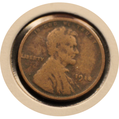 1918 WHEAT PENNY Abraham Lincoln One Cent . #004