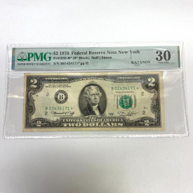 Fr 1935-B* (B* Block) $2 1976 FRN New York PMG 30 Star Note Fr 1935-B* (B* Block) $2 1976 FRN New York PMG 30 Star Note
