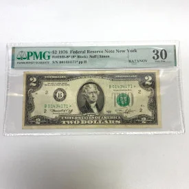 Fr 1935-B* (B* Block) $2 1976 FRN New York PMG 30 Star Note