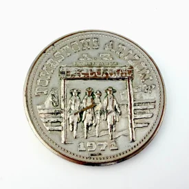 Tombstone Arizona 1971 Helldorado Days silver plated round medal coin