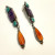 Multi-Stone & Sterling Silver Earrings by Albert Lee Navajo
