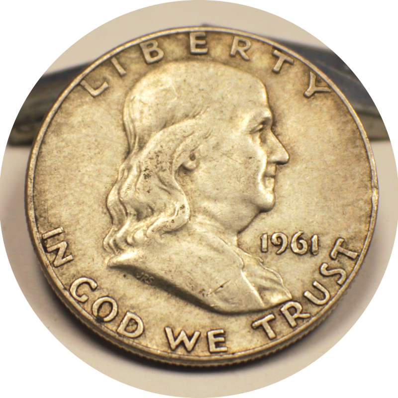 1961 D Franklin Half Silver Dollar Coin #006