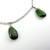 Handmade Sterling Silver 925 Teardrops Chrome Diopside Pendant necklace 17.5”