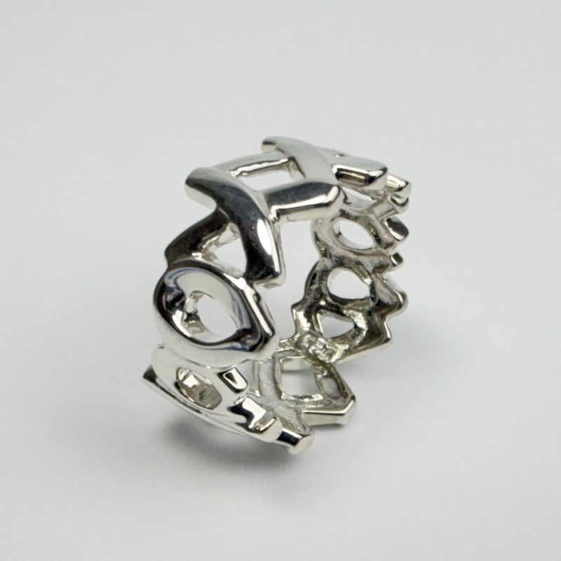 Tiffany & Co Paloma’s Graffiti Love And Kisses Ring Sterling Size 4