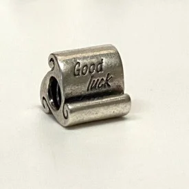 Authentic PANDORA Good Luck Scroll Sterling Silver Charm 925 ALE