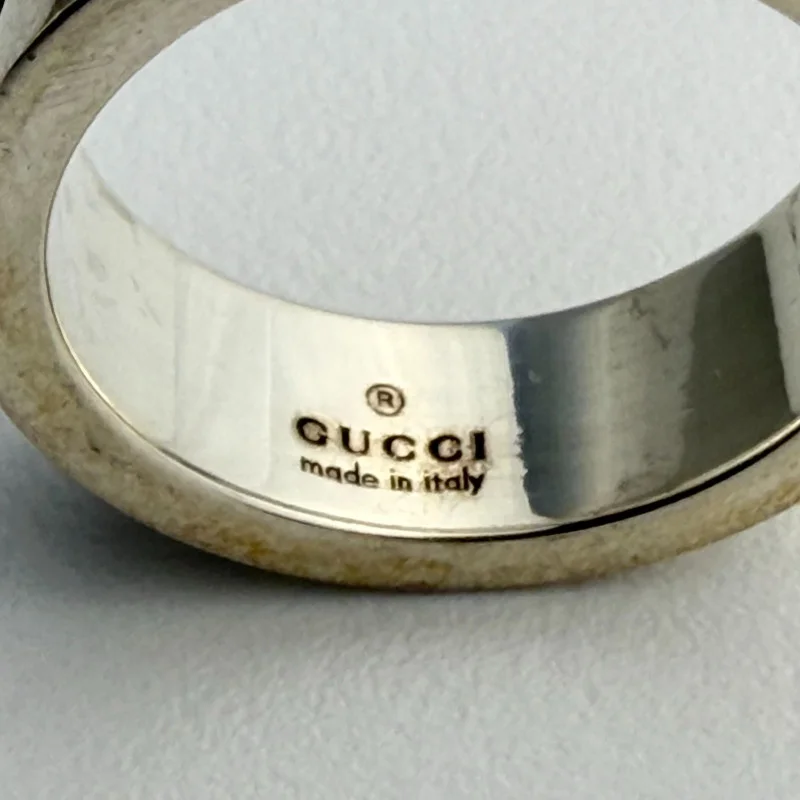 Gucci Ghost Ring Silver - Size 5 - Made in Italy - 0701 ARGENTO