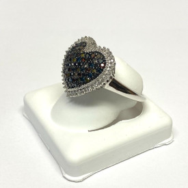 RING DIAMOND 1.5 ct Sterling Silver Size 10.25