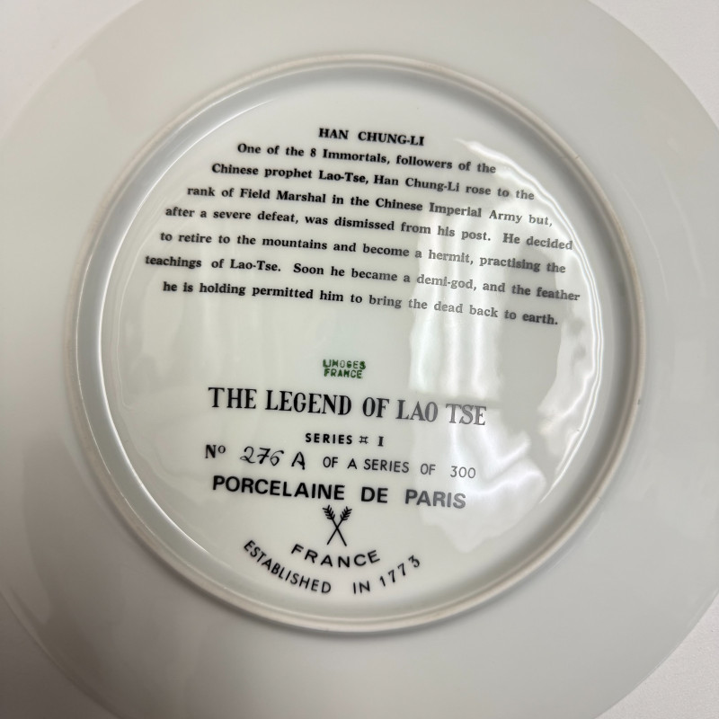 Legend of Lao Tse 3 Plates Limited Edition Series 276/300 Limoges France w/ Box