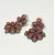 Geneva g. A. Sterling Silver CLUSTER DANGLE EARRINGS Red Mediterranean CORAL