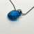 Swarovski Crystal Necklace Blue Scallop Clam Shell Pendant 17"