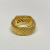 David Yurman 18K Yellow Gold 10mm Metro Cable Wide Band Diamond Ring Size 7 David Yurman 18K Yellow Gold 10mm Metro Cable Wide Band Diamond Ring Size 7