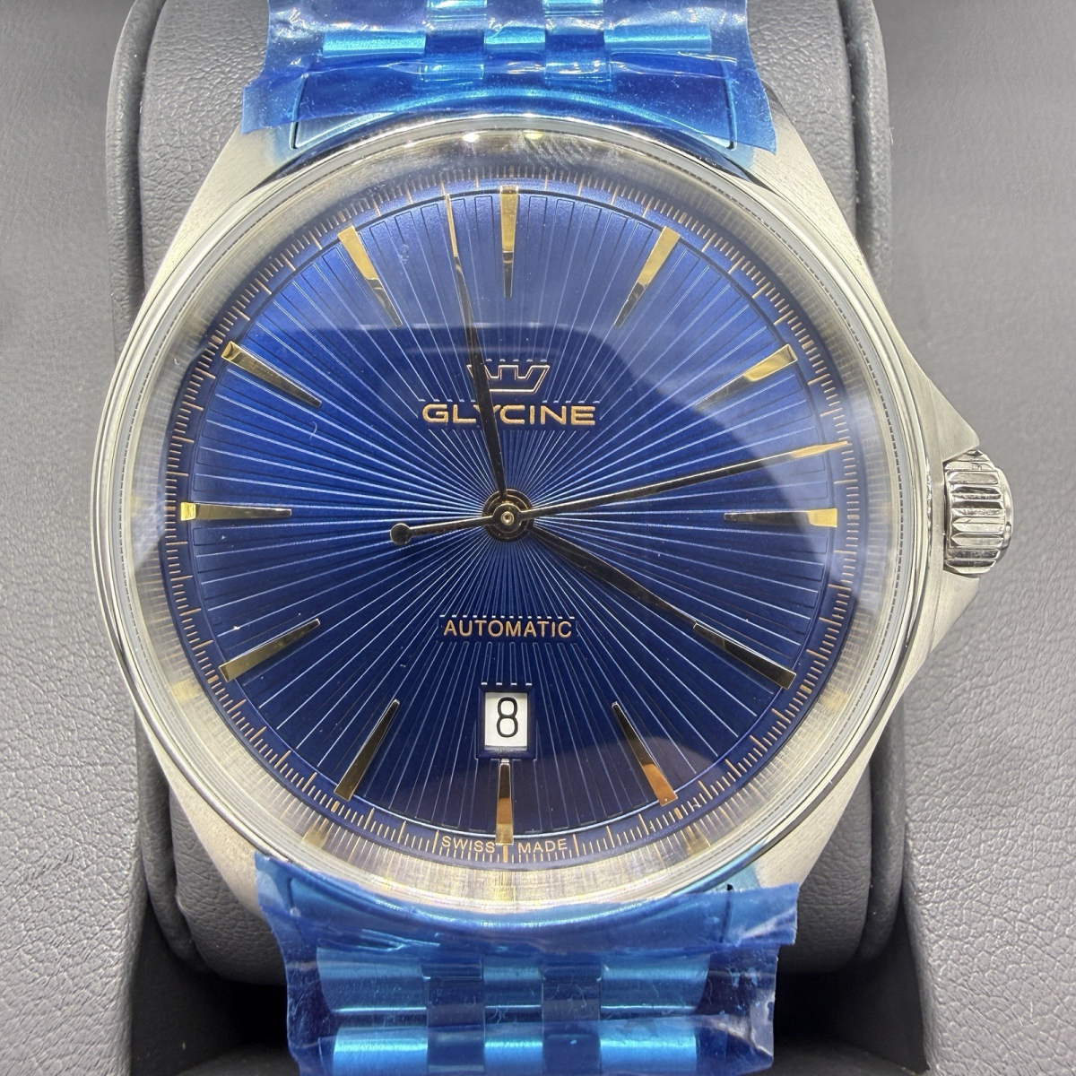 Glycine GL0455 Combat 6 Classic 43mm Automatic Blue Dial Sapphire Swiss Watch - Glycine