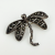 Vintage Sterling Silver Dragonfly Brooch Pin Marcasite 1940's