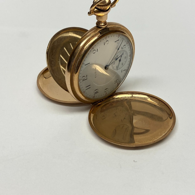 ELGIN GOLD PLATED ANTQUE POCKET WATCH ELGIN 17 Jewels, 50mm ELGIN GOLD PLATED ANTQUE POCKET WATCH ELGIN 17 Jewels, 50mm