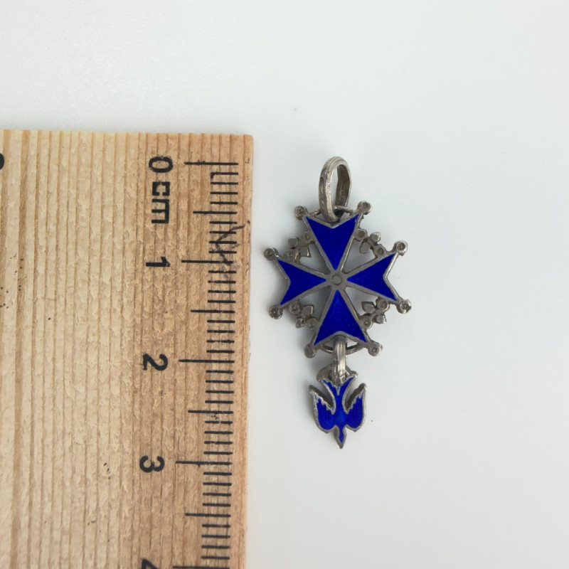 Vintage Huguenot Protestant Church Symbol Dove Royal Society Charm Fob Pendant