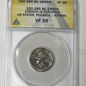 GREEK CORINTH IN CORINTHIA  AR STATER, PEGASOS/ATHENA 350-285 BC