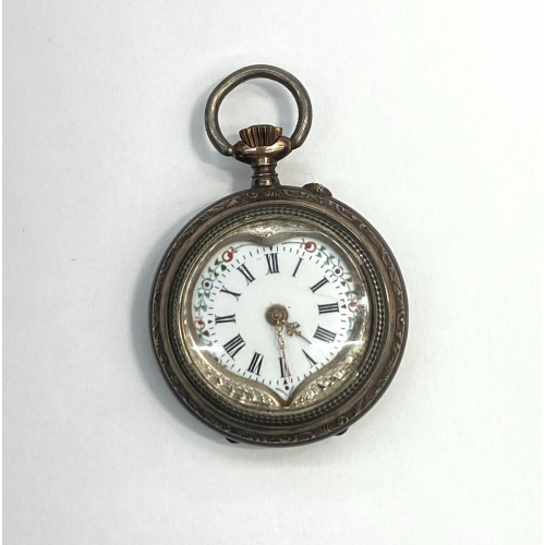 Antique Silver Pocket Watch Cylindre