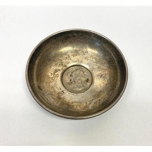 Vintage 760 Sterling Silver 1967 Washington Quarter Coin Bowl Dish