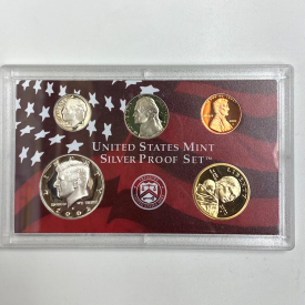 2002 US Mint Silver Proof Coin Set San Francisco 1$, 50C, 10C, 5C, 1C