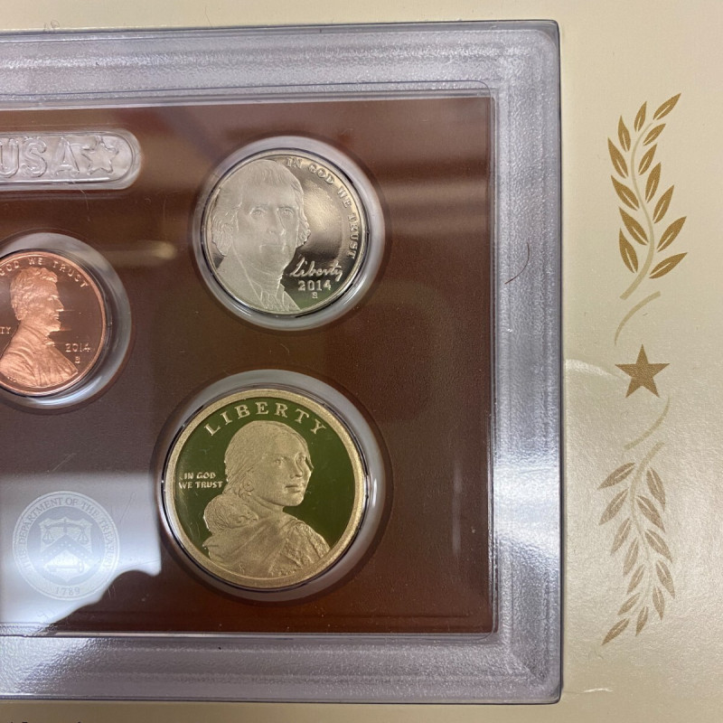 2014 San Francisco Mint Proof Set with Historic Dec, 1787 Pennsylvania Stamp