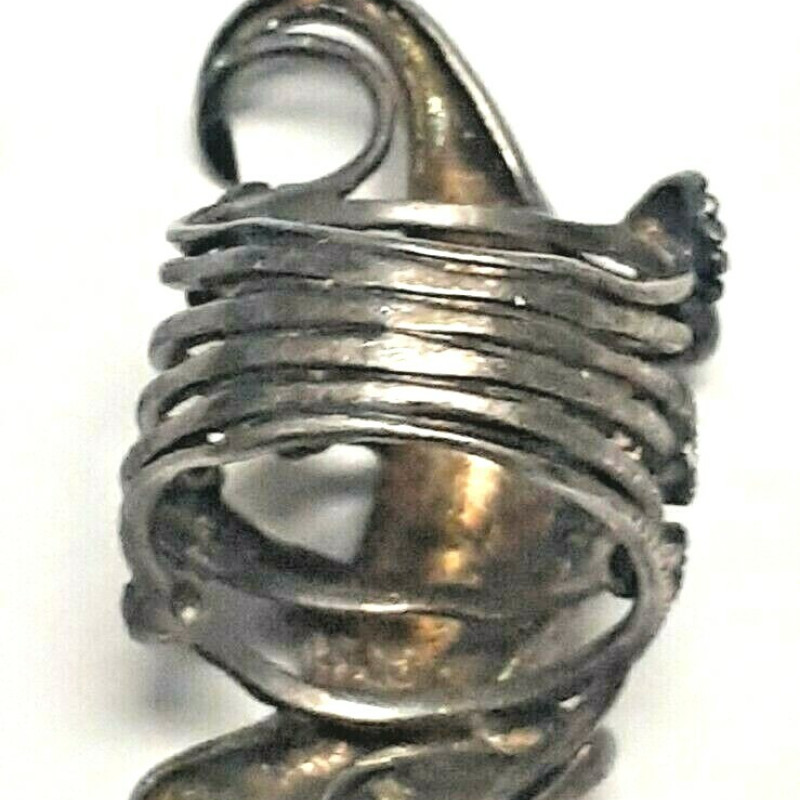 Antique Sterling Silver Marcasite lizard Ring Size 7 Antique Sterling Silver Marcasite lizard Ring Size 7
