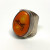 Superb Vintage Sterling Silver Salmon Orange Coral Ring Size 7.25 Superb Vintage Sterling Silver Salmon Orange Coral Ring Size 7.25
