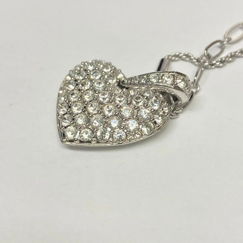 Crystals From Swarovski Puffed Heart Pendant Necklace