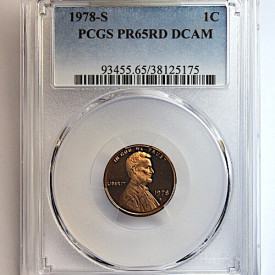 1978 S PCGS PR 65 LINCOLN MEMORIAL PENNY 1C