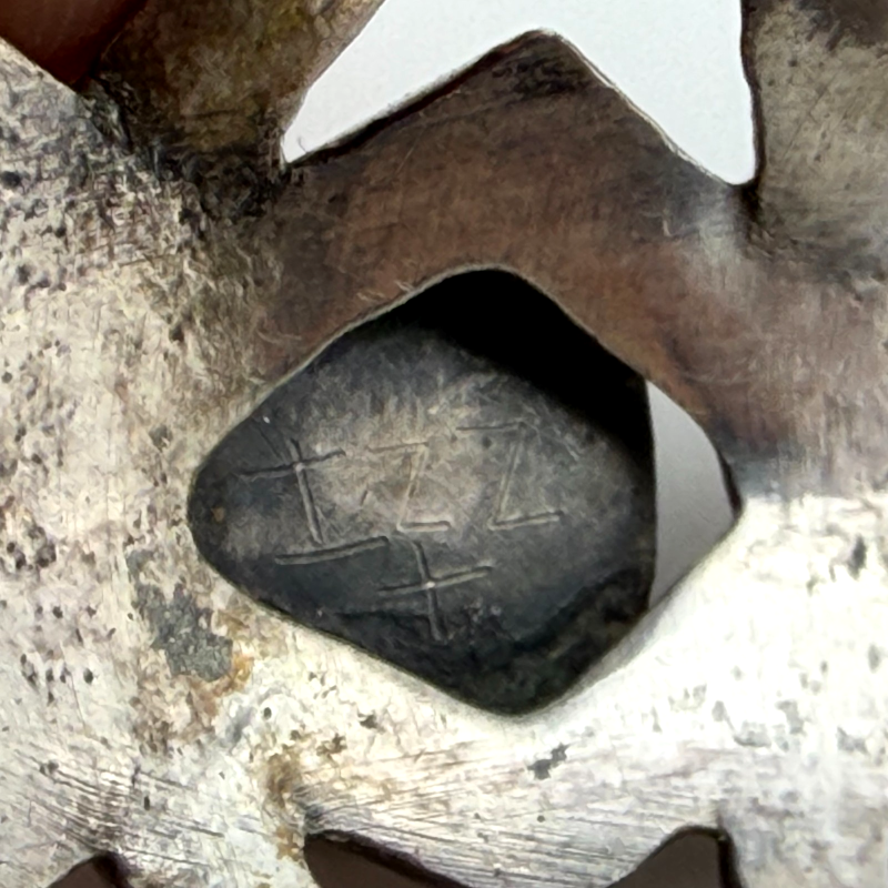 Vintage Navajo Sterling Silver Turquoise Ring - Signed IZZ, Size 6