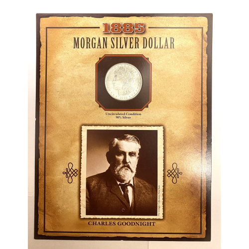 1885-P Morgan Dollar Uncirculated 90% Silver $1 "Charles Goodnight"