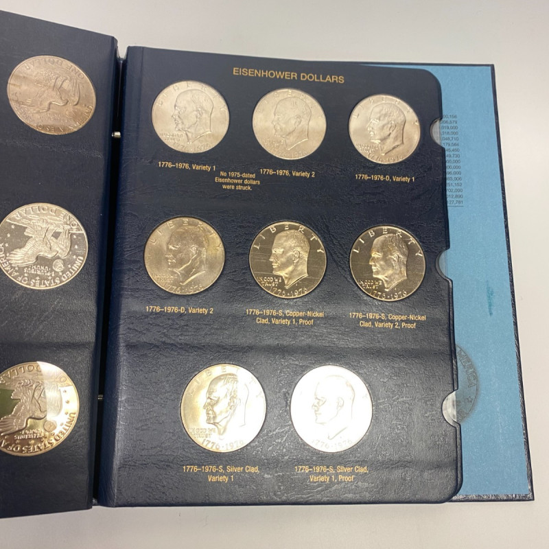 Whitman Album #9131 Eisenhower Dollar 32 Coins 1971 -1978 PDS