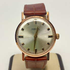Raketa Soviet Union Man Wristwatch 14k Solid Gold