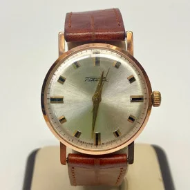 Raketa Soviet Union Man Wristwatch 14k Solid Gold