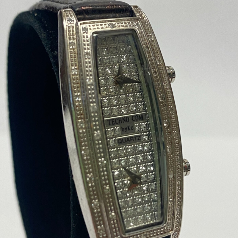 TECHNO COM BY KC Diamond Watch Japan Unusual Shape Pink Ladies Watch