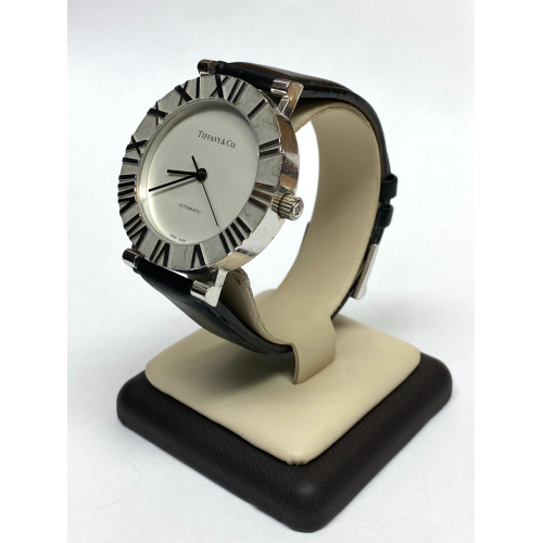 Tiffany & Co Atlas Large Sterling Silver Round Mechanical Watch Tiffany & Co Atlas Large Sterling Silver Round Mechanical Watch