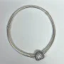 Authentic Pandora Pave HEART MOMENTS Charm bracelet 18cm CZ clip logo Silver AL