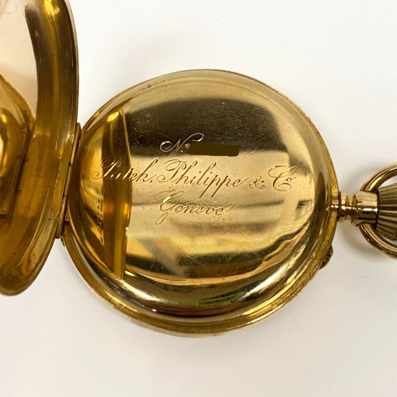 Rare Patek Philippe 18K Yellow Gold Hunter Case Pocket Watch Circa 1870-1900s