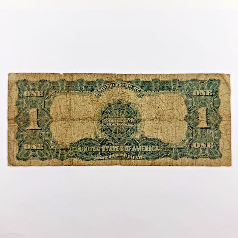 1899 $1 Large Silver Certificate Black Eagle Blue Seal, Serial N54143419A Dallas