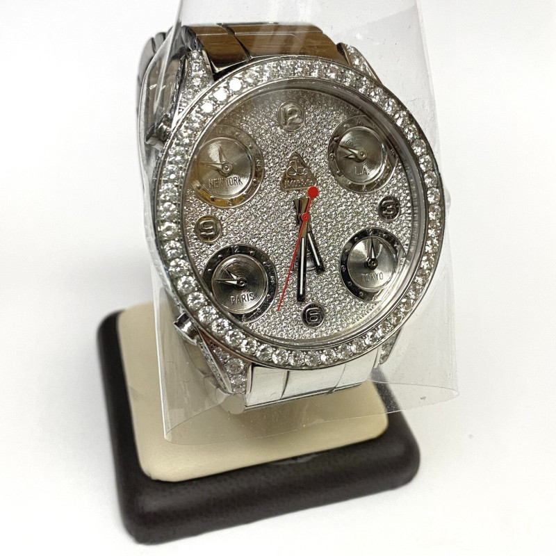 Jacob & Co Five 5 Time Zone Diamond Watch Box Papers 100% AUTHENTIC !!! Jacob & Co Five 5 Time Zone Diamond Watch Box Papers 100% AUTHENTIC !!!