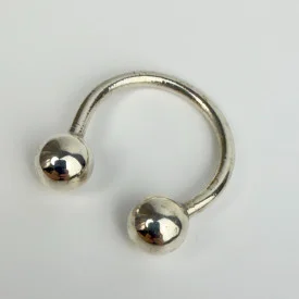 Tiffany & Co Sterling Silver Vintage 2001 X-Large Keyring 10mm Screw Ball